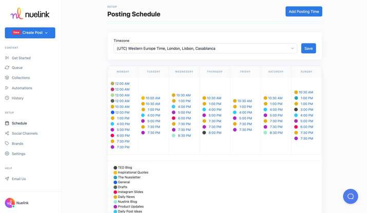 schedule in Nuelink ltd