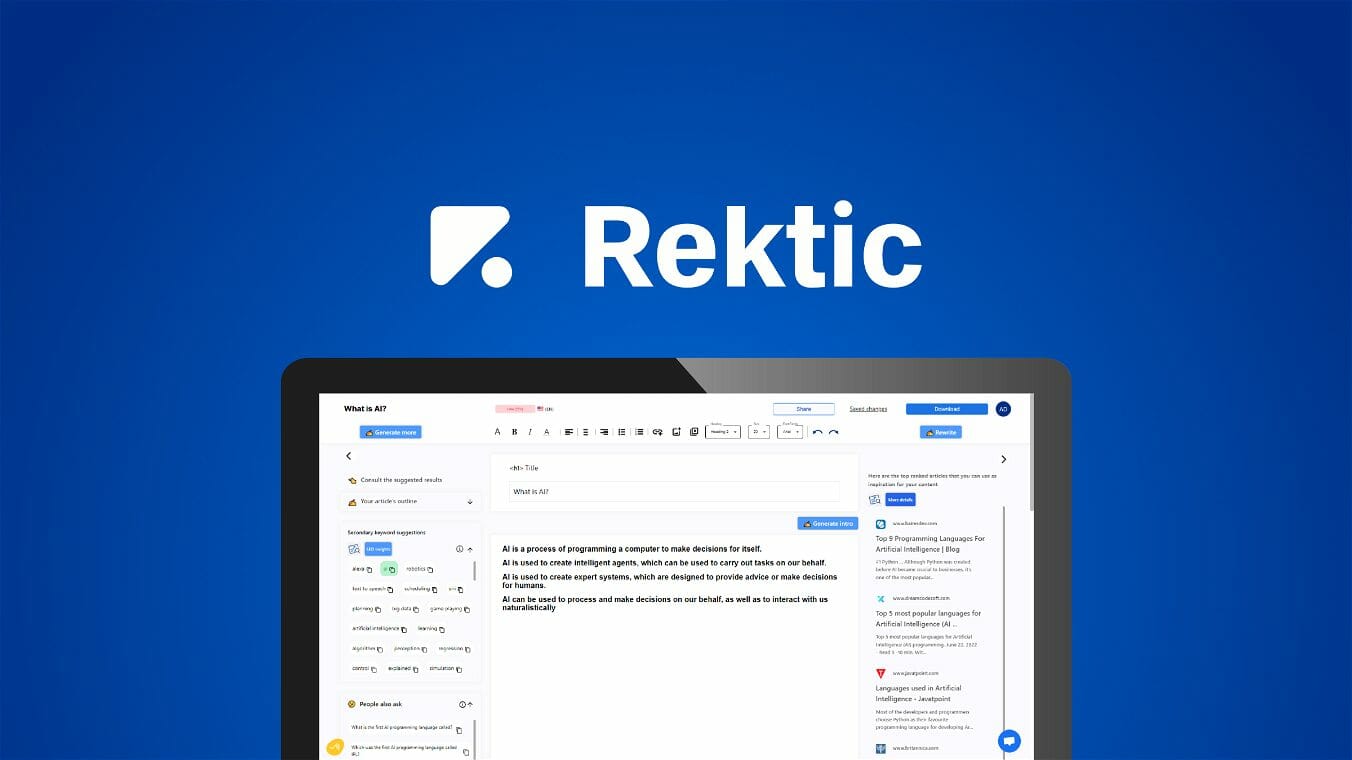 Rektic lifetime deal 39 usd